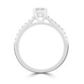 Platinum Emerald cut FSi2 Diamond solitaire ring