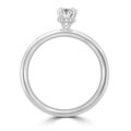 Platinum Solitaire Oval DSi2 Diamond Hidden Halo ring