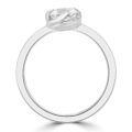 Platinum Solitaire Diamond Swirl ring