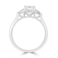 Platinum Three-stone DSi2 Brilliant & Pear Diamond Ring