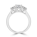 Platinum Three-stone ESi1 Diamond Ring