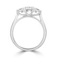 Platinum Oval FSi2 Diamond and Brilliant Three-stone ring