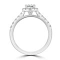 Platinum Oval DVS1 Diamond Halo ring