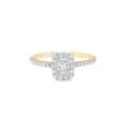 18ct Gold Platinum Phoenix cut Diamond Halo ring