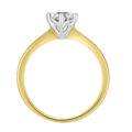 18ct Gold and Platinum Solitaire GSi1 Diamond ring