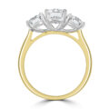 18ct Gold and Platinum Three-stone ESi2 Diamond Ring