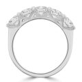 Platinum Five-stone Diamond V-claw Eternity ring