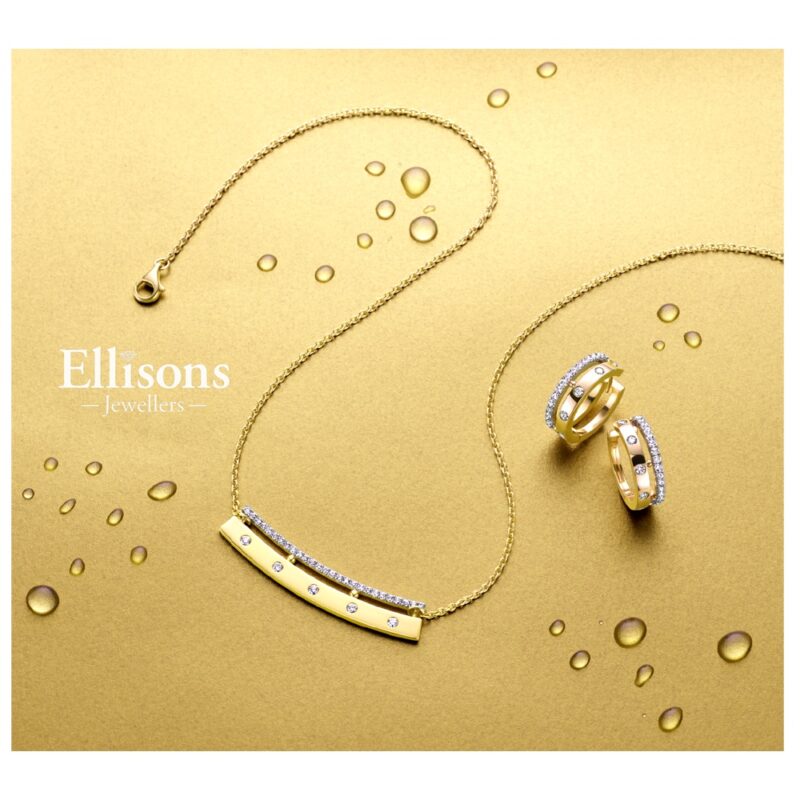 18ct Gold and Diamond Hoop earrings by Hulchi Belluni
