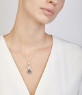 18ct White Gold Cammilli Goccia Diamond Pendant Chain