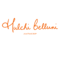18ct Gold Pave Diamond Pear Funghetti Pendant by Hulchi Belluni