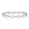18ct White Gold Diamond Vintage style Bracelet