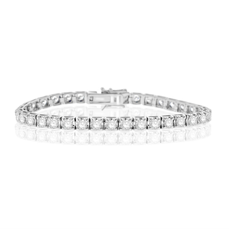 18ct White Gold 6.80ct Diamond Tennis Bracelet