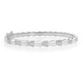 18ct White Gold Diamond Wedge Bangle