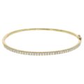 18ct Gold Castle set .94ct Diamond Bangle