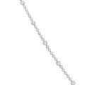 9ct White Gold 2.19ct Diamond Rubover Tennis Bracelet