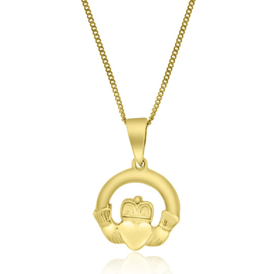 9ct Gold Claddagh Pendant