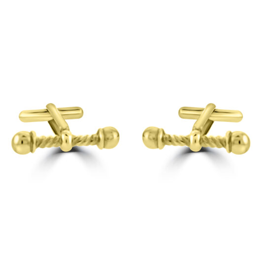 9ct Gold Rope Twist  Cufflinks