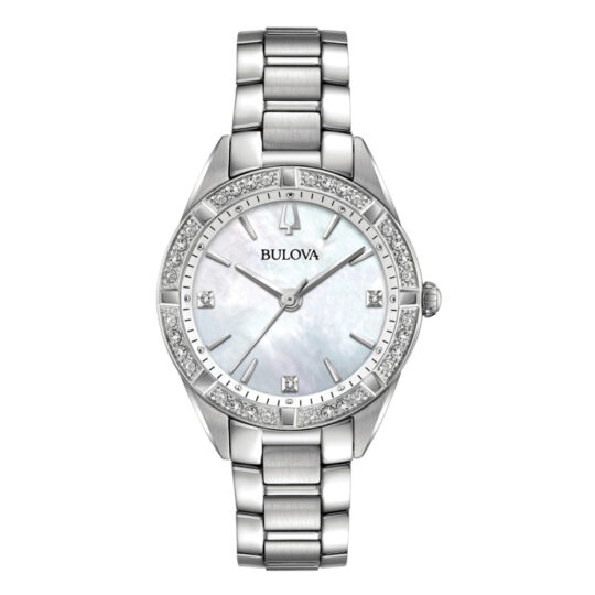 Bulova Ladies Mother of Pearl Diamond Bracelet watch