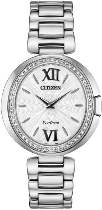 Citizen Eco-Drive Ladies Oval Diamond Bracelet Watch