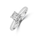 Platinum Solitaire Cushion EVS2 Diamond ring