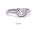 Platinum Oval EVS2 Diamond Rubover Landscape Solitaire ring