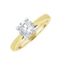 18ct Gold Platinum Solitaire DSi1 Diamond ring