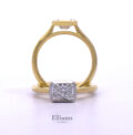 18ct Gold Platinum Radiant Diamond Signature Solitaire ring