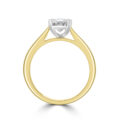 18ct Gold Platinum Solitaire Oval ESi2 Diamond ring