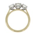 18ct Gold and Platinum Three-stone DSi2 Diamond ring