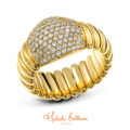 18ct Gold Diamond Tresore Stretch Ring