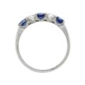 Platinum Sapphire and Diamond V-claw Eternity ring