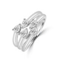 Platinum Pear cut Interlinked Eternity ring