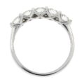 Platinum Five-stone Diamond V-claw Eternity ring