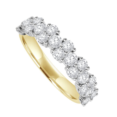 18ct 20st Diamond Eternity Style Ring - Alt 2 x 1 Setting