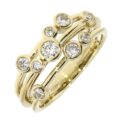 18ct Gold Rubover Diamond Bubble Eternity ring