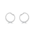 18ct White Gold Diamond Circle of Life Earrings