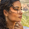 18ct Gold Diamond Bouli Drop earrings