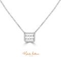 Hulchi Belluni 18ct White Gold Diamond Dentelle pendant chain