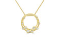 18ct Gold Circle of Life Bubble Diamond pendant chain