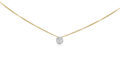 18ct Gold Princess and Marquise cut Diamond Illusion pendant