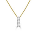 18ct Gold Trilogy GSi2 Diamond pendant chain