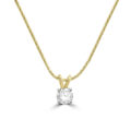 18ct Gold Solitaire FSi2 Diamond pendant
