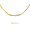 18ct Gold Pave Diamond Tresore Slider Necklet