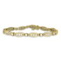 18ct Gold Diamond Oval link Bracelet