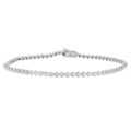 18ct White Gold 1.03ct Diamond Rubover Tennis Bracelet
