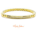 18ct Gold Hulchi Belluni Tresore Diamond Stretch Bracelet
