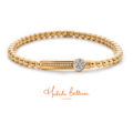 Hulchi Belluni 18ct Gold Diamond Tresore Stretch Bracelet