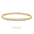 18ct Gold Diamond Pave Bar Tresore Stretch Bracelet