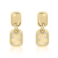 9ct Yellow Gold Oblong Drop Earrings