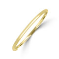 9ct Gold Hinged 4mm D-shaped Bangle